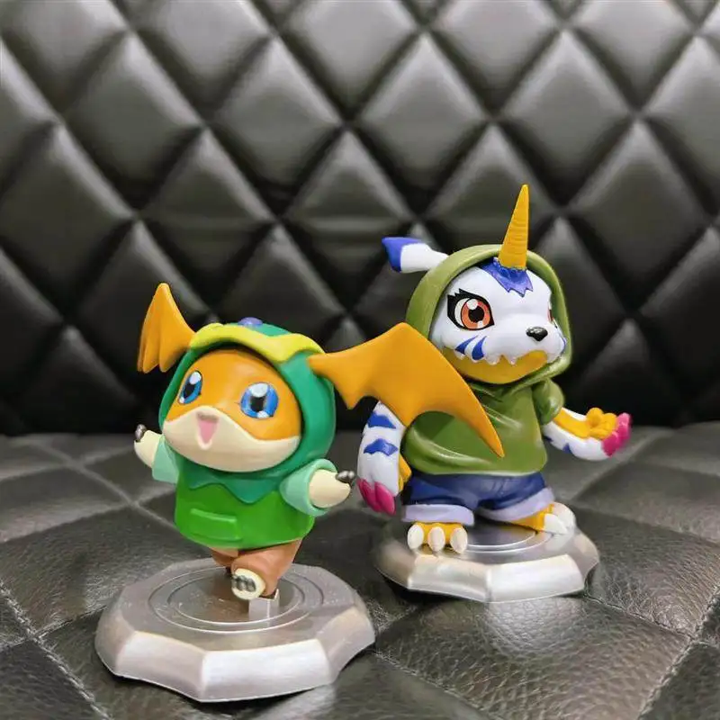 Figura Coleccionable de PVC de la Serie 3 de Digimon Adventure, Agumon y Tailmon, Caja Ciega, Decoración de Escritorio de Anime para Fanáticos