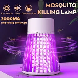 Choque elétrico Mosquito assassino lâmpada, mudo repelente radiationless, USB recarregável armadilha de insetos, Indoor Bug Zapper, 2024