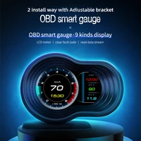 F9-OBD OBD2 GPS HUD Head Up Display velocímetro Digital para coche medidor de alarma de sobrevelocidad automático medidores de consumo de combustible de temperatura del agua