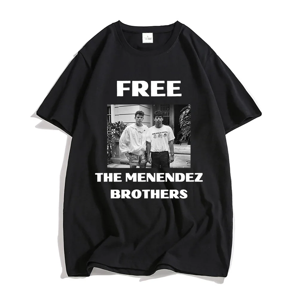 Movie Free The Menendez Brothers T-shirt Graphic Tees Summer Round Neck Unisex Tshirts Camisas Short Sleeve Fashion Tee-shirt