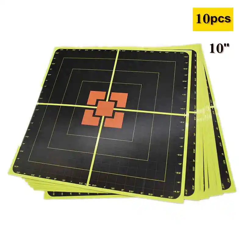 10 Inch 25cm with precision scale dark line bottom grid calibration shoot splash target paper pcak of 10pcs