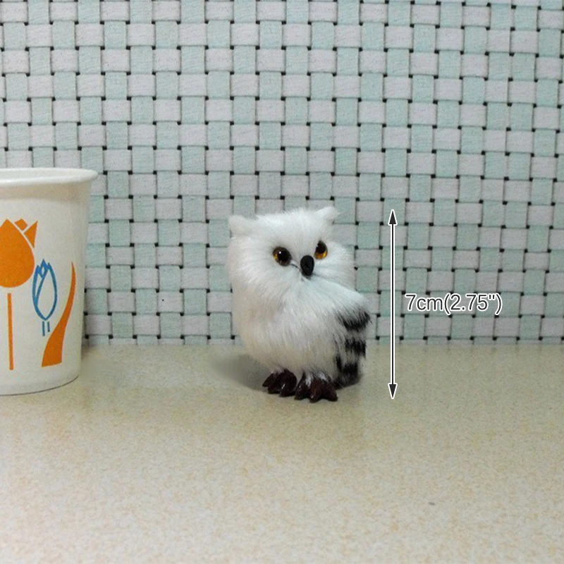 Owl Exquisite Ornament Cute Lovely Furry Christmas Bird Ornament Decoration Adornment Simulation for Home Decor Gift