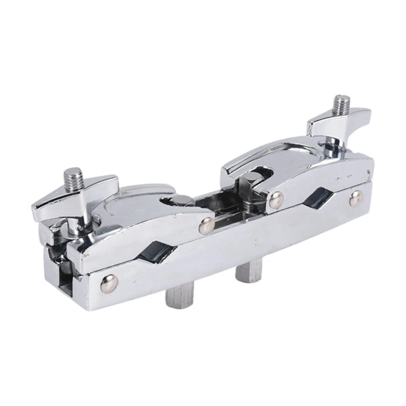 Drum Clamp 2 Hole Silver Multi Clamp Cymbal Stand Mount Holder for Drums Cymbals Cowbell Accessory