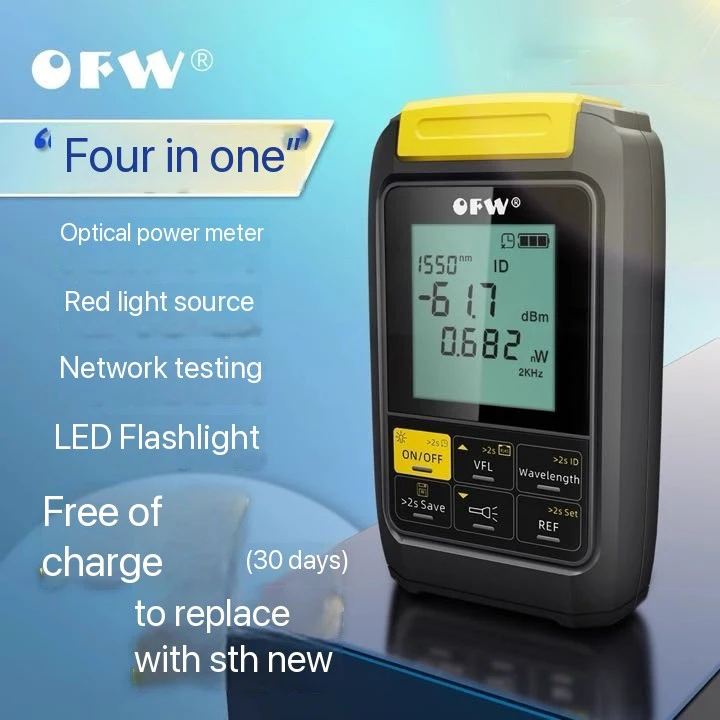 

OFW 4 in1 Optical Power Meter,OPM Led Light Visual Fault Locator,Network Cable Test Fiber Tester,5km 15km 30MW VFL FTTH