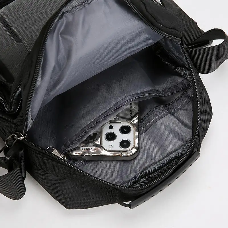 Мужская сумка через плечо большой вместимости — модный ремень через плечо с несколькими карманами для работы и путешествий