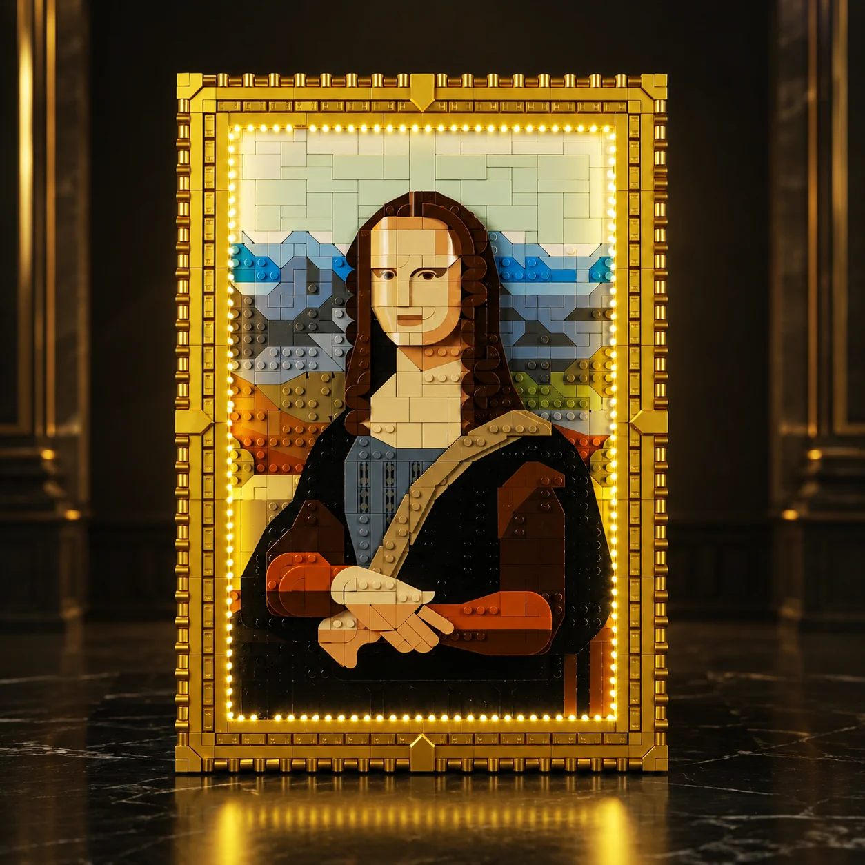 Hprosper 5V LED Light For LEGO 31213 Mona Lisa Decorative Lamp With Battery Box (Not Include LEGO Building Blocks)