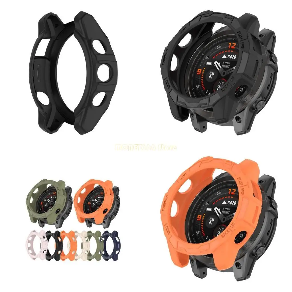 F62C Sleek Silicone Case Watch Garminepix 47mm 용 Rrotective Case Half Portector
