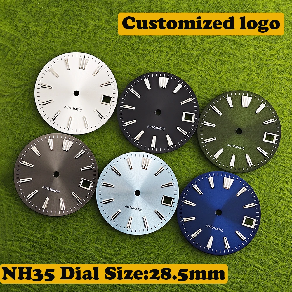 

28.5mm NH35 Sunburst Dial Watch Surface with Night Light for NH35/NH36 Movement No Replacement Parts Required