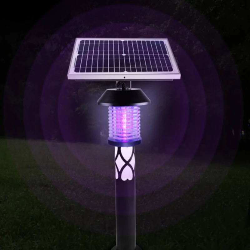 Солнечная лампа от комаров, фотокатализатор, убийца насекомых, ловушка для наживки, газонный столбик, экологическая лампа-убийца