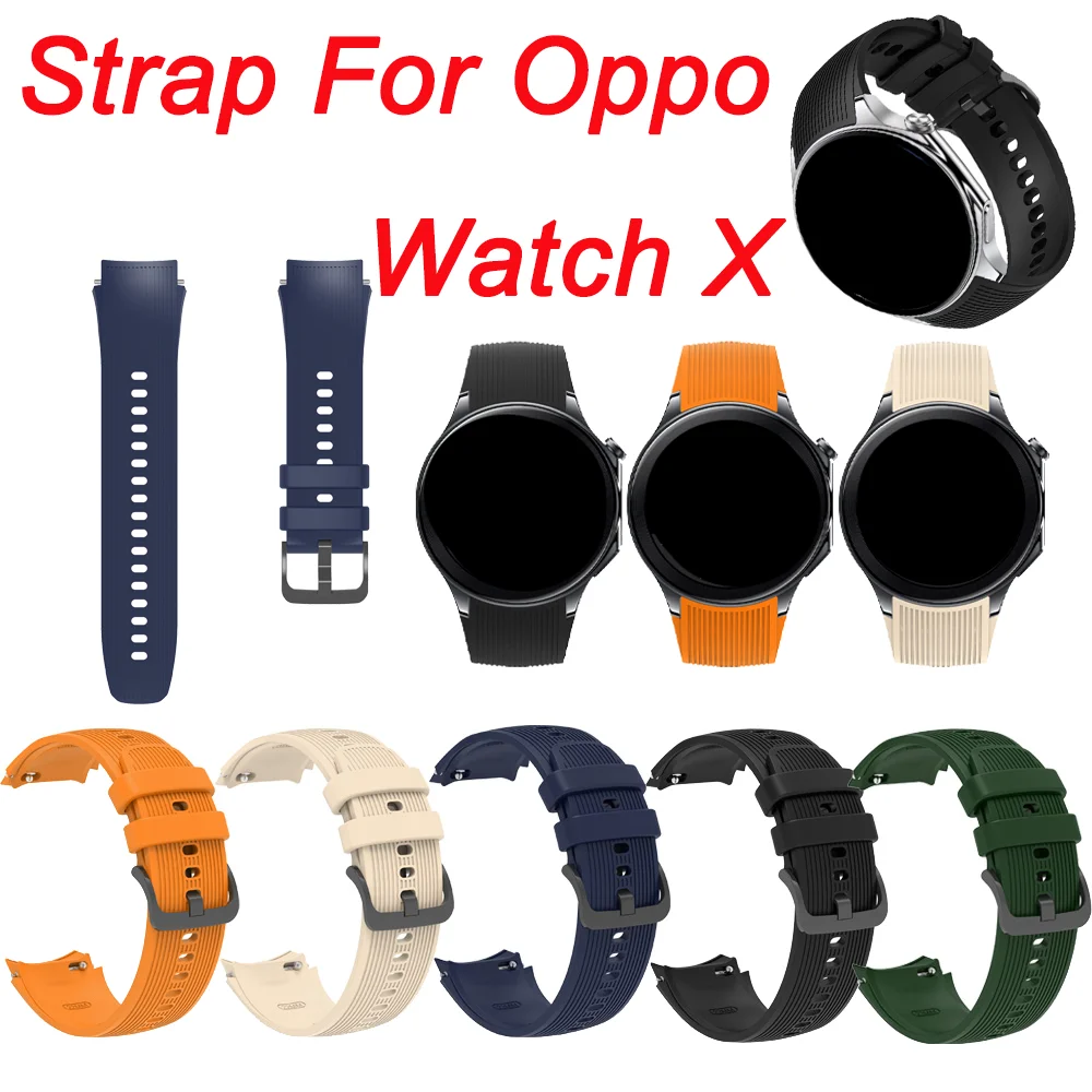 Silicone Strap For Oppo Watch X / X2 / 4 Pro Replacement Bracelet Band For OnePlus Watch 3 / 2 / 2R Watchband Accessories
