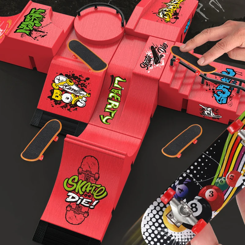 إصبع التزلج مكان خاص الدعائم المشهد الجمعية إصبع التزلج المنافسة مكان الإبداعية الأولاد اللعب الهدايا باردة #3