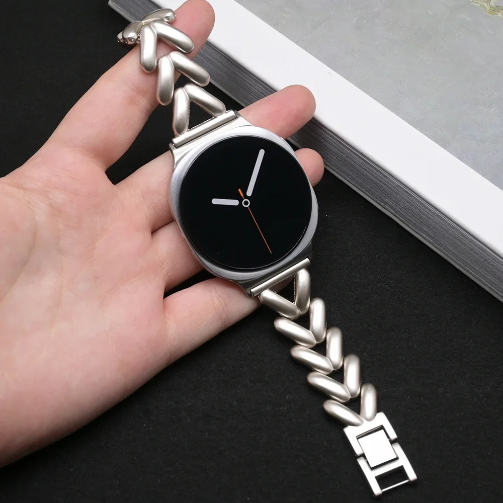 V-förmiges modisches Metallarmband für Samsung Galaxy Watch 8 8Classic Ultra 2 1 Armband Galaxy 9 40MM 44mm 46mm 47MM Armband