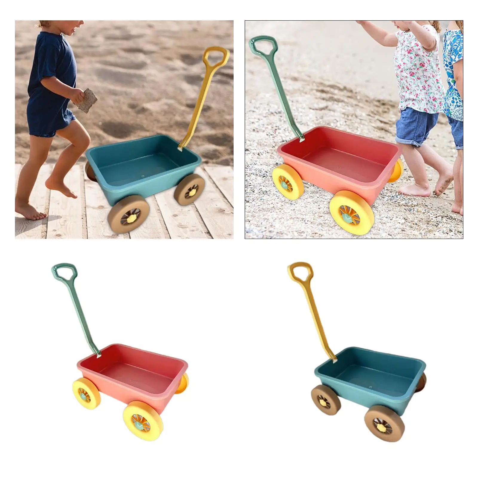 Pretend Play Wagon Beach Toy Novelty Vehicle Holding Toy Outdoor Toy Vehicle