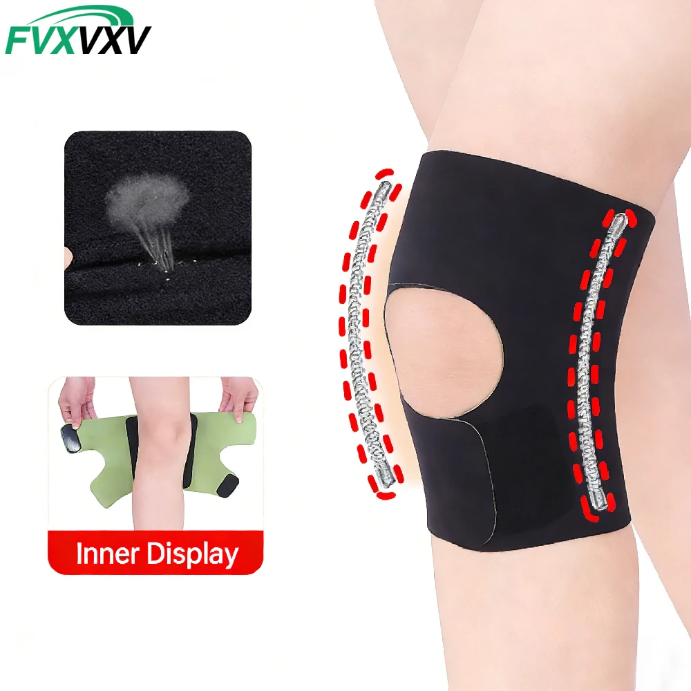 1PCS Open Patella Knee Brace – Side Stabilizers, Adjustable Compression for Arthritis – Hiking Running Daily Use Men Women