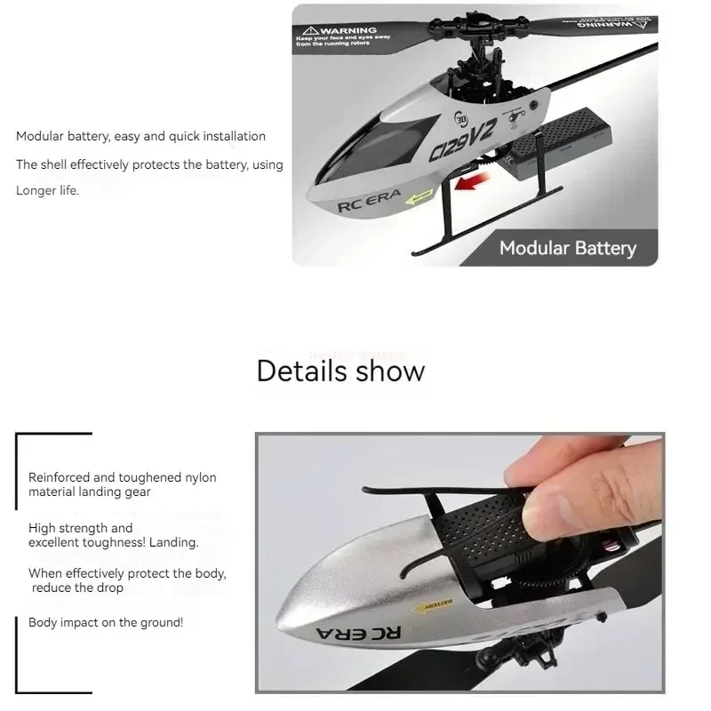 C129v2 Rc Helikopter 4 Kanaals Afstandsbediening Helikopter Opladen Speelgoed Drone Model Uav Outdoor Vliegtuigen Rc Speelgoed Kerstcadeau