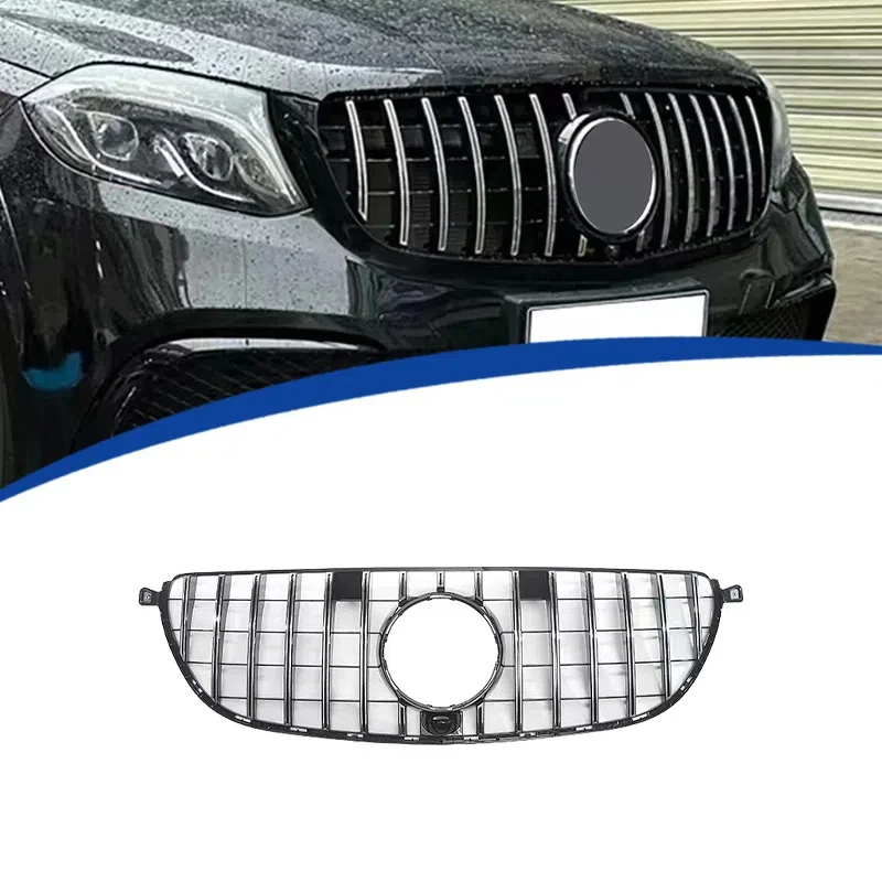

X-T Front Grille Grill For Mercedes-Benz W166 GLE63 AMG Only 2016-2019 GT R Style Car Upper Bumper Hood Mesh Grid Kit