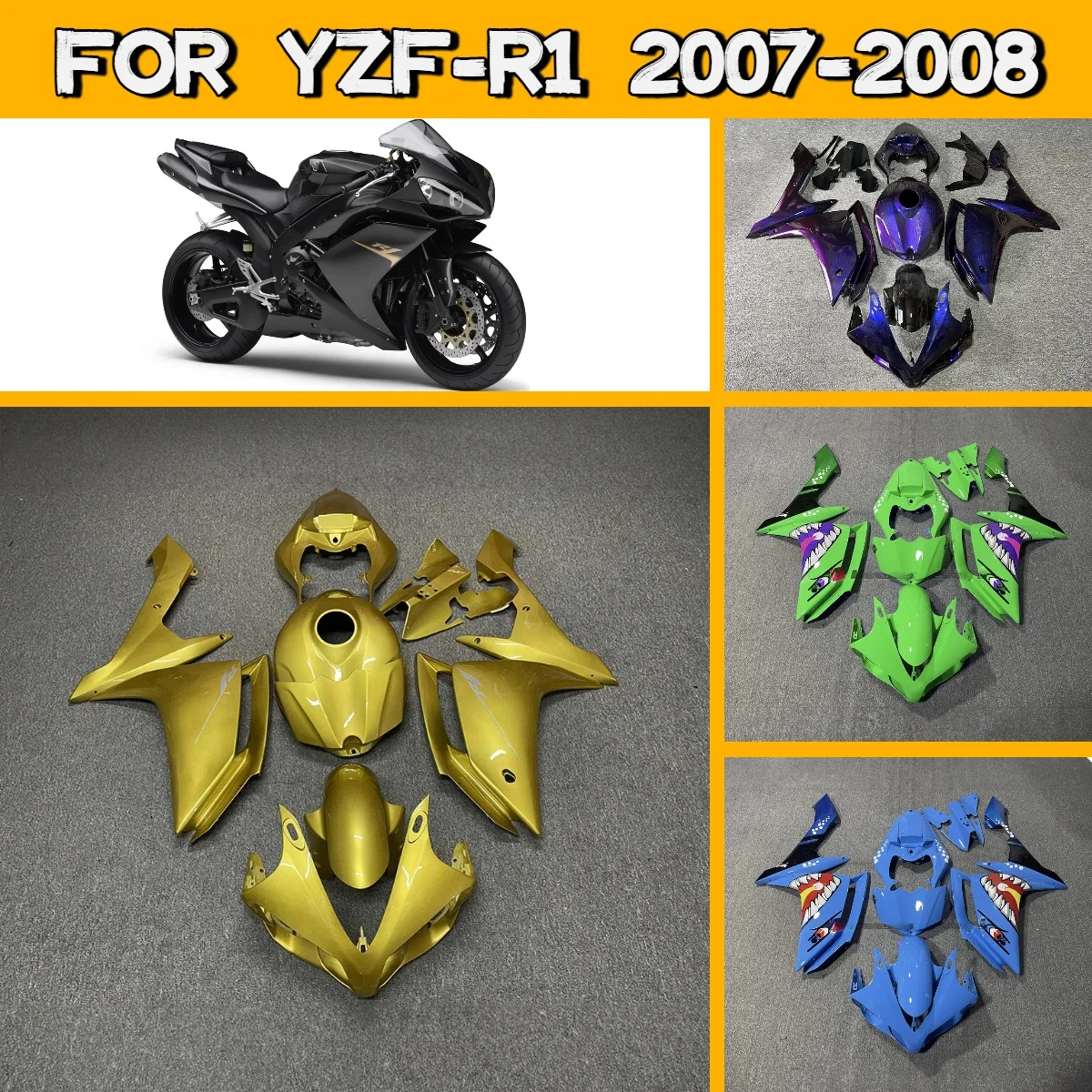 

Комплект обтекателей ABS для мотоцикла Yamaha YZF-R1 2007-2008: уникальный дизайн, горячая новинка