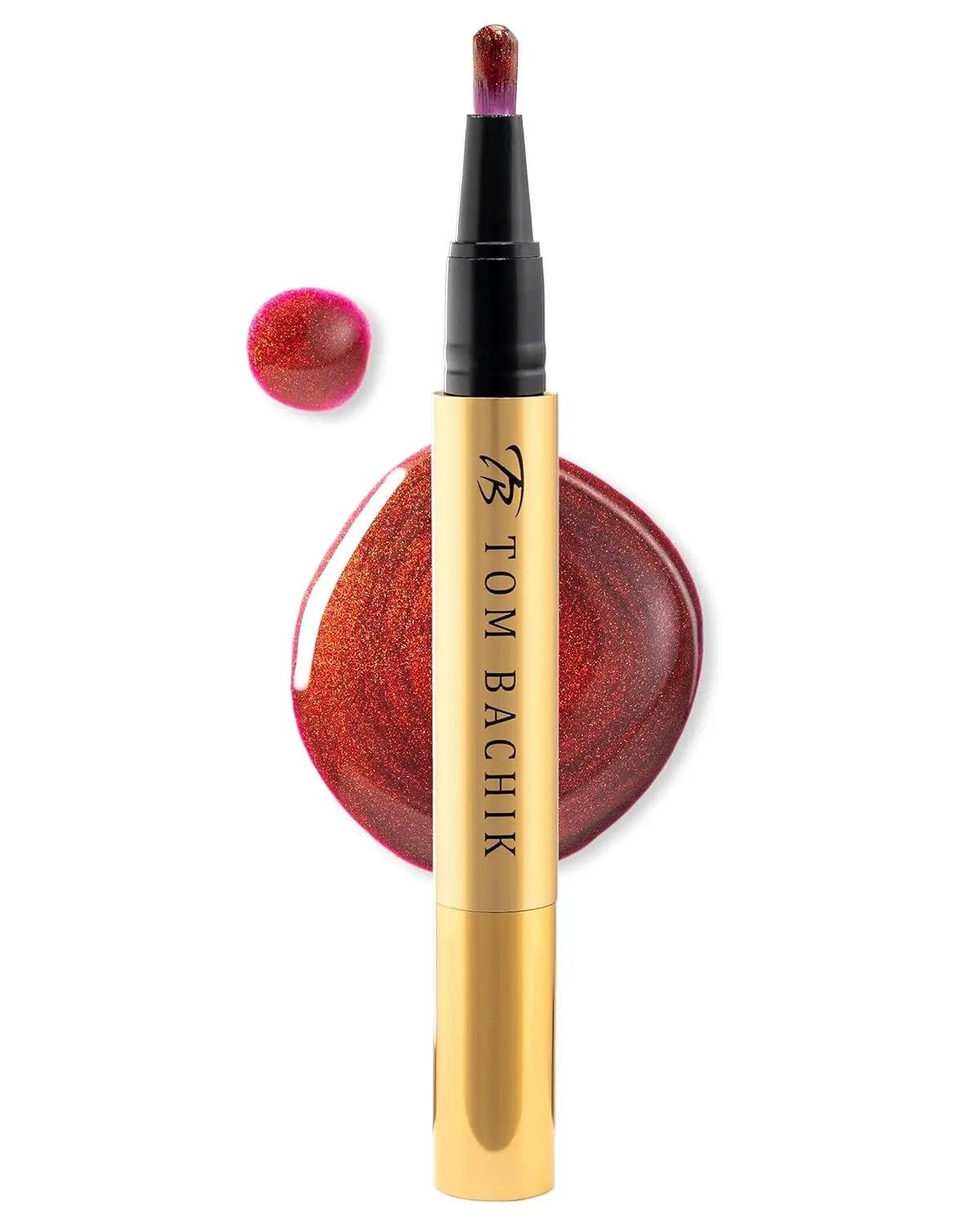 

Magnetic Click Gel Pens – 3-in-1 Quick-Dry Red Cherry Gel Polish, LED/UV Cured, Peel-Off Travel Design