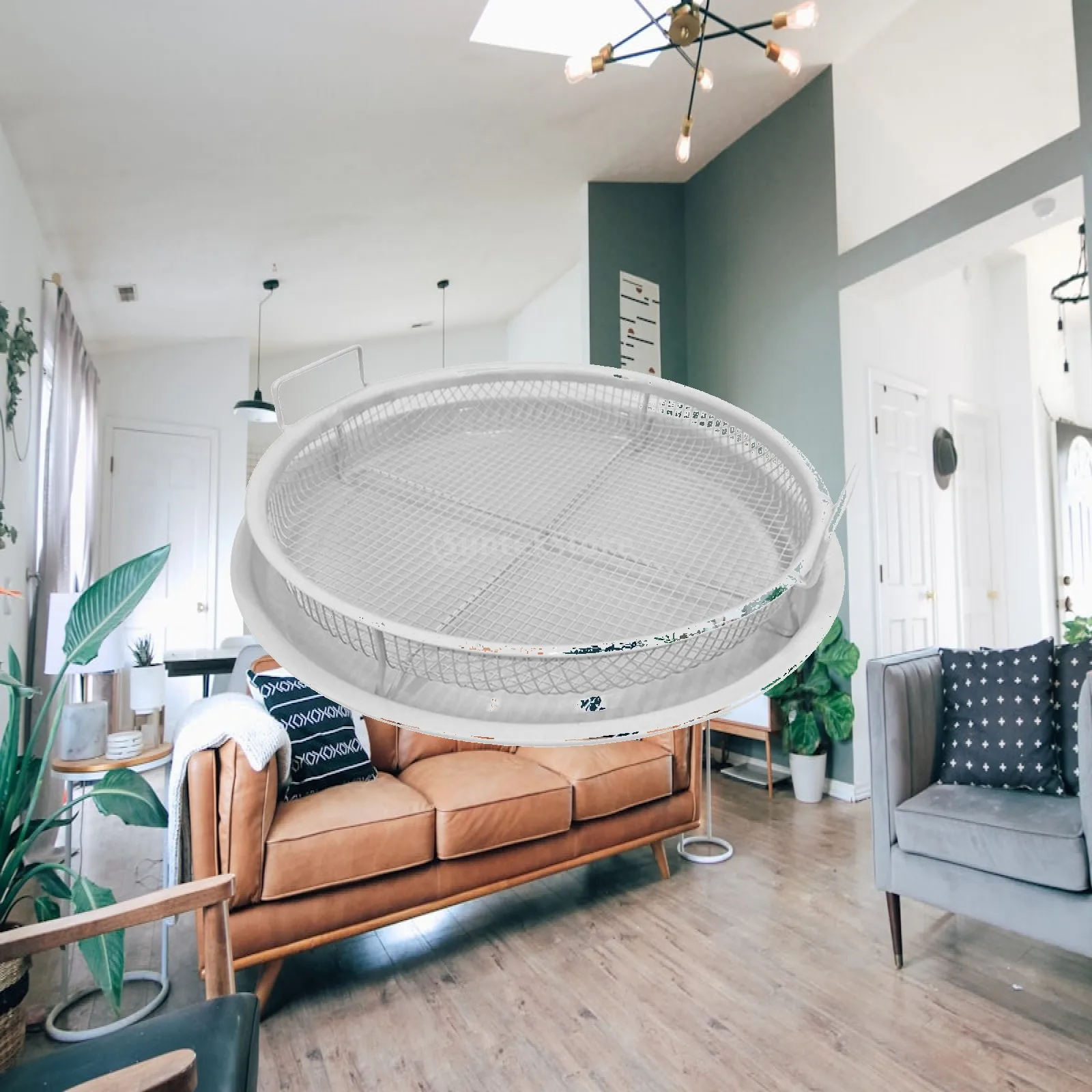 Non-Stick Oven Tray with Mesh Crisping Grill Basket for Pan
