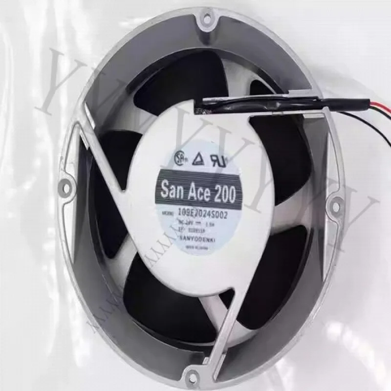 Y+SANYO 109E2024S002 DC24V 1.9A  200*70MM Round Aluminium Frame Cooling Fan