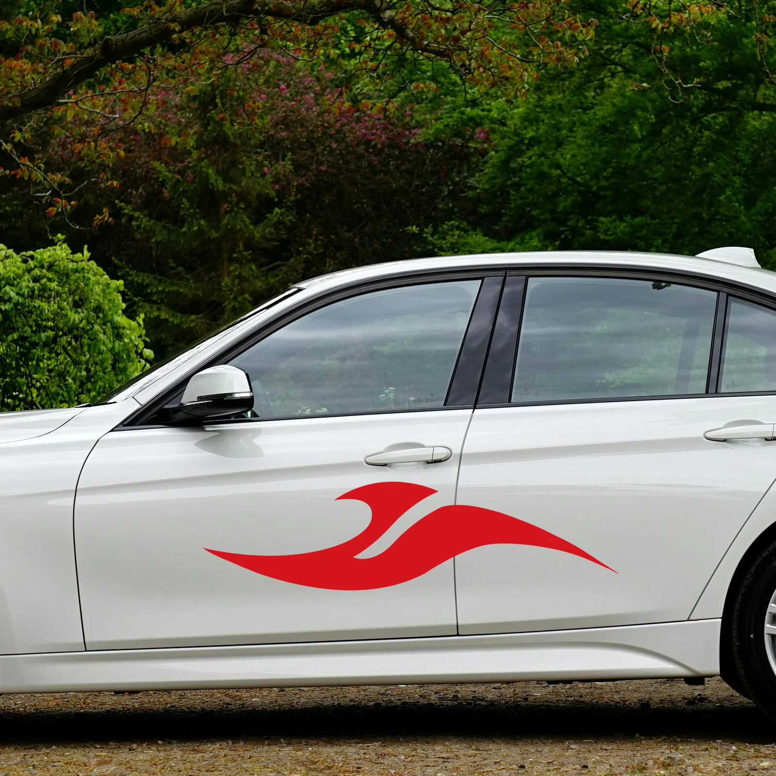 

2pcs Car Body Skirt Stickers Waterproof Racing Stripes Vinyl Decal For Suv Truck Sedan Auto Side Body Decoration Car Exterior