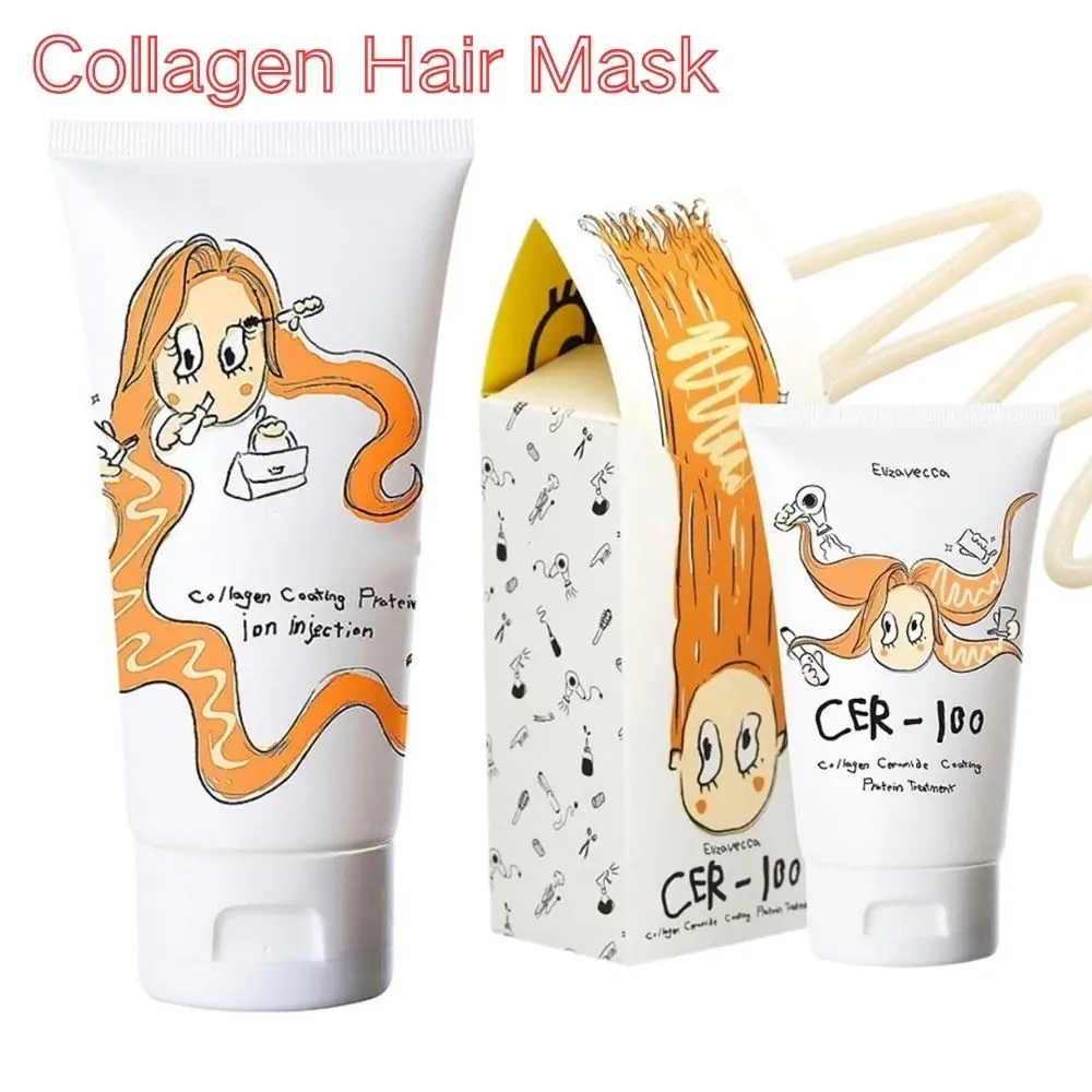 

100g Collagen Hair Mask Deep Repair Hydration For Elastic Lustrous Dry Damaged Hair Moisturizing Smooth Hair Care Essentials