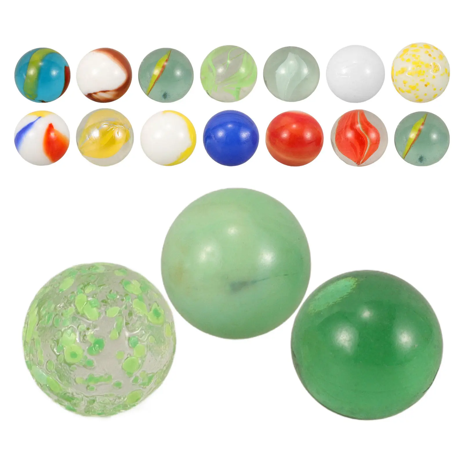 

60 штук разноцветных стеклянных шариков премиум-класса с гладкой поверхностью для игр, декора аквариумов, террариумов и садового декора