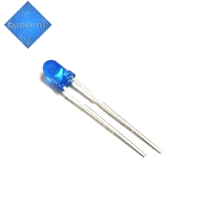 

100pcs/lot led 3mm blue diffused blue turn blue