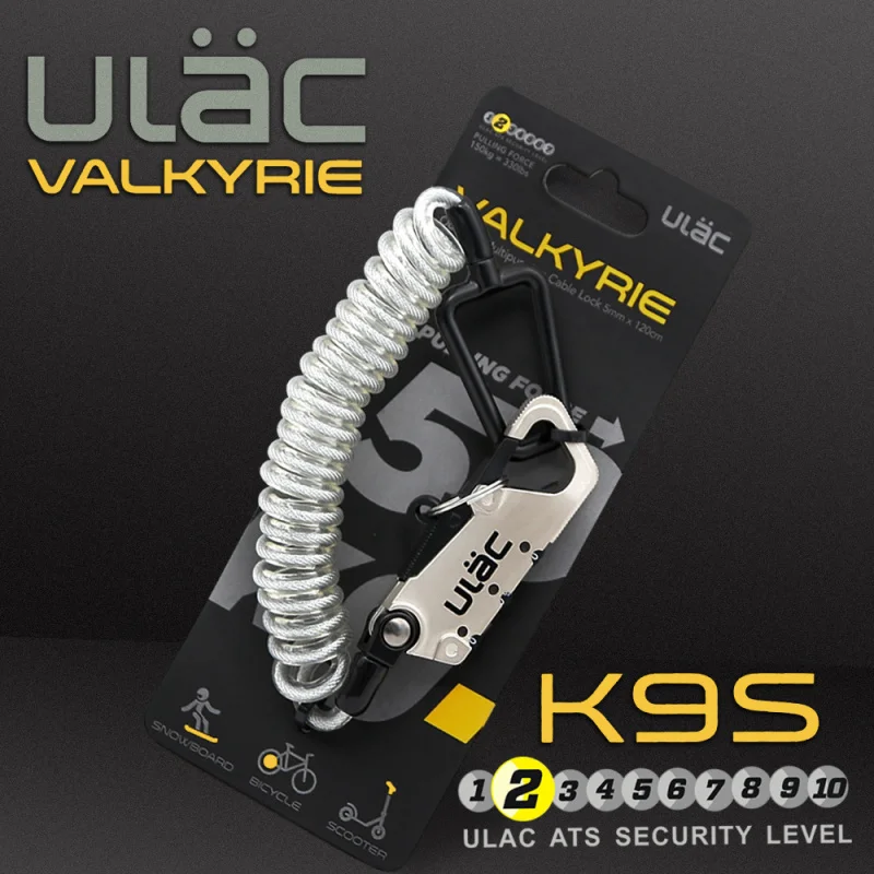 

ULAC Password Cycling Steel Portable Helmet Lock K9S