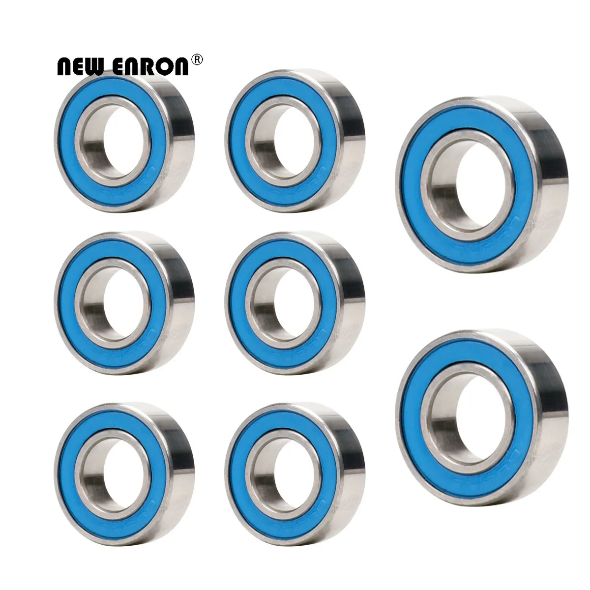 NEW ENRON 8Pcs Ball Bearing KIT Metric Blue Rubber Sealed on Two Sides For Axial SCX10 AXLE AXA1221 AXA1230 52100 Chrome Steel