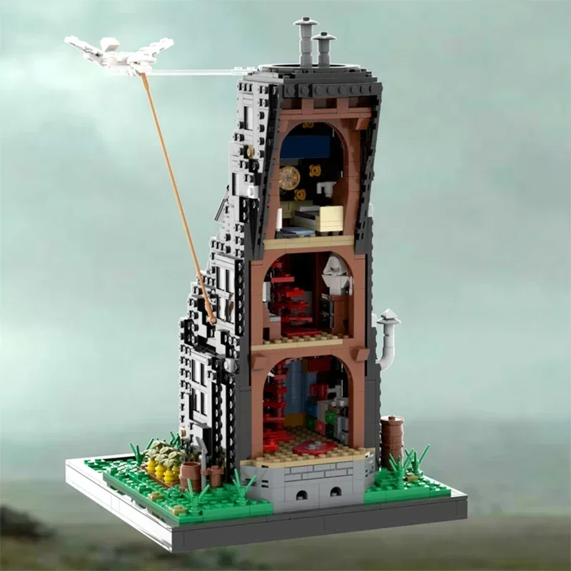 Magical School รุ่น Moc อาคารอิฐบ้านบน Mountaintop เทคโนโลยี Modular Blocks ของขวัญของเล่นคริสต์มาส DIY ชุดประกอบ