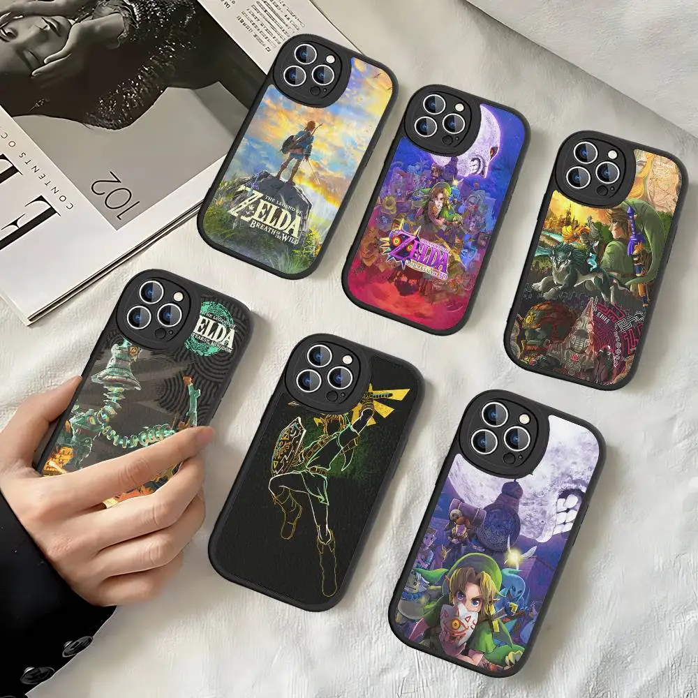 Game L-Legends Of The Z-Zelda Phone Case Hard Leather For IPhone 16 15 14 13 12 Mini 11 14 Pro Max Xs X Xr 7 8 Plus Fundas