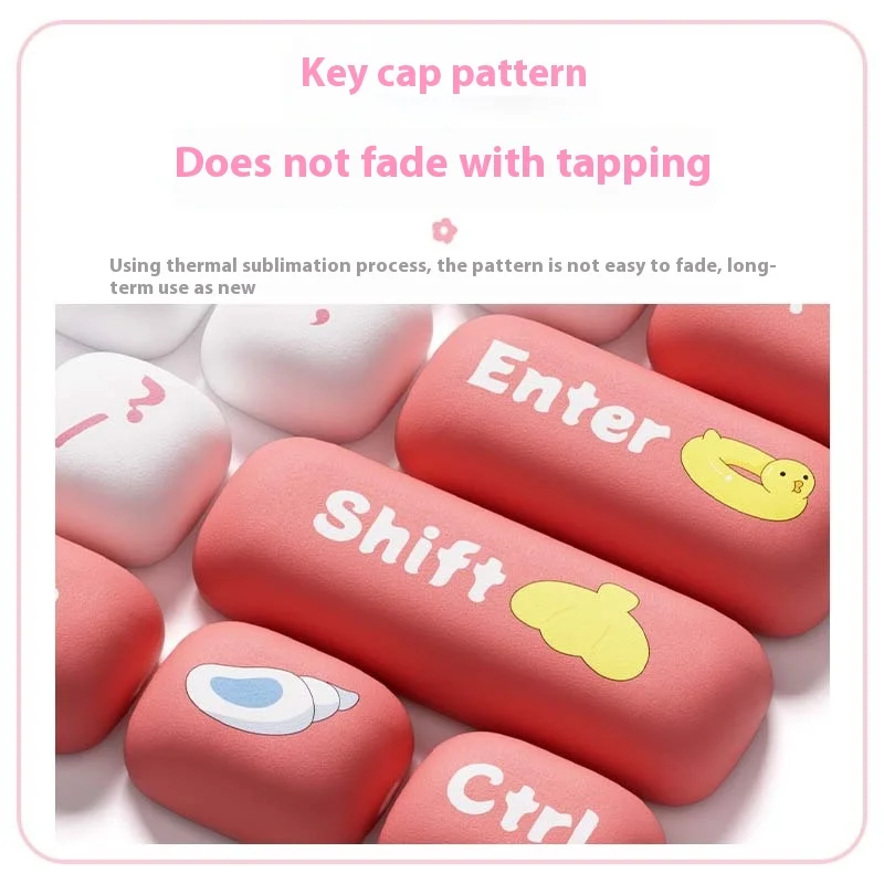 AKKO POCO Family Mechanical Keycaps MOG Profile 138keys For 108/104/98/96/87/84/75 PBT Thermal Sublimation Keyboard Pc Accessory