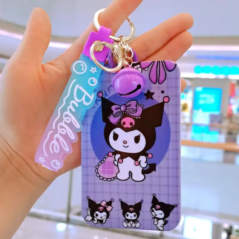 Kawaii Cartoon Anime Barbie Pink Student Meal Card Campus Card Bus Card Set Key Chain Pendant Cute Access Card Set