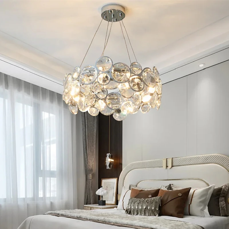 Nordic Modern Unique Design Chandelier Home Decoration Crystal LED Hanging Lamp Lighting Fixtures for Bedroom Living Room