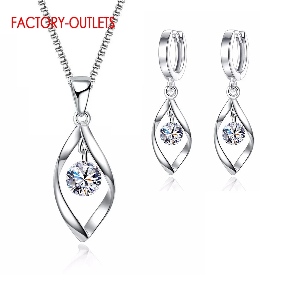 925 Sterling Silver Bridal Jewelry Sets Trendy Fashion Jewelry Pearl  Women Girls Engagement Anniversary Wholesale