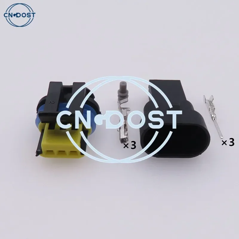 1 Set 3 Pin 15336029 Waterproof Electrical Auto Plug Cable Connector AC Assembly For Automotive