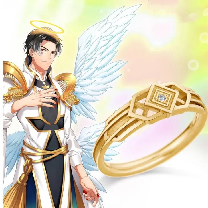 Anello Con Halo Del Fumetto Popolare Giapponese Dell'era Dell'angelo Di Lucifero, Dito Indice Dell'anello Dei Cartoni Animati Di Moda
