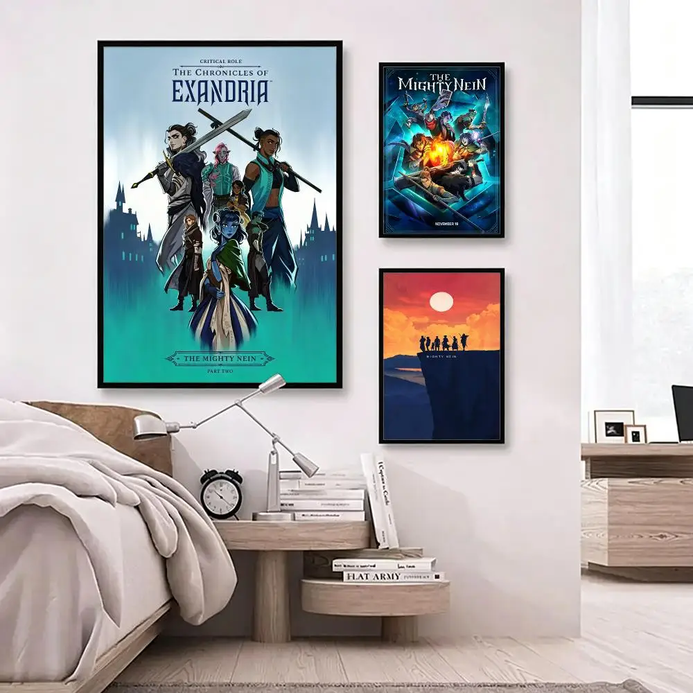 game The Mighty Nein Poster Poster HD Waterproof Self-adhesive Art Print Wall Decor for Bedroom Living Room Gift