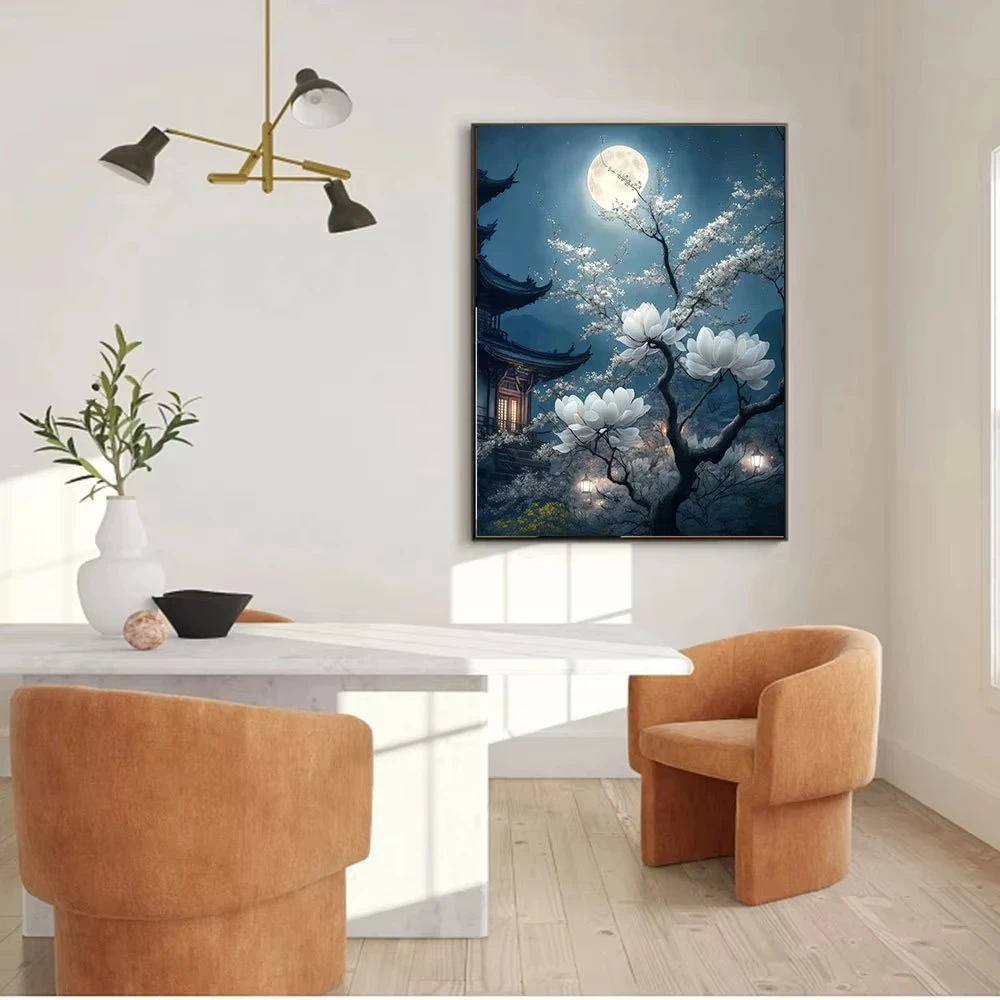 

Landscape Flower Moon 500/1000/1200/2000 PCS Jigsaw Puzzles Family Activity Games for Gameroom Bedroom Gifts Frameless