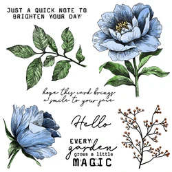 Mangocraft Spring Season Blooming Flowers Cutting Dies Clear Stamp DIY Scrapbooking Metal Dies Silicone Stamp For Cards Albums