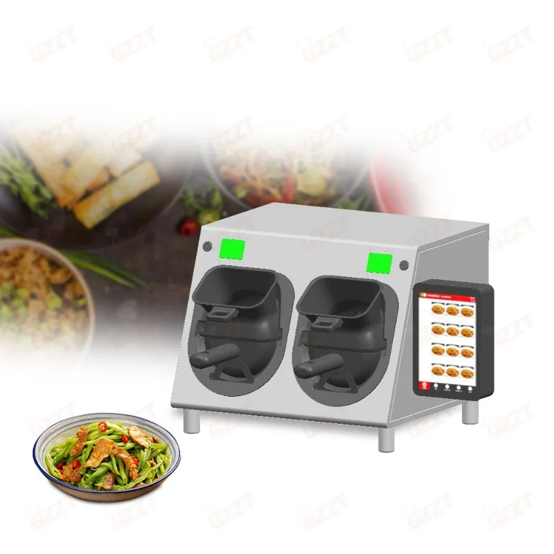Hotel Takeaway Restaurant 6.4KW Electric Cooking Machines Stir Fry Machine Programmable Automatic Food Cook Robot 60 Dishes/hour