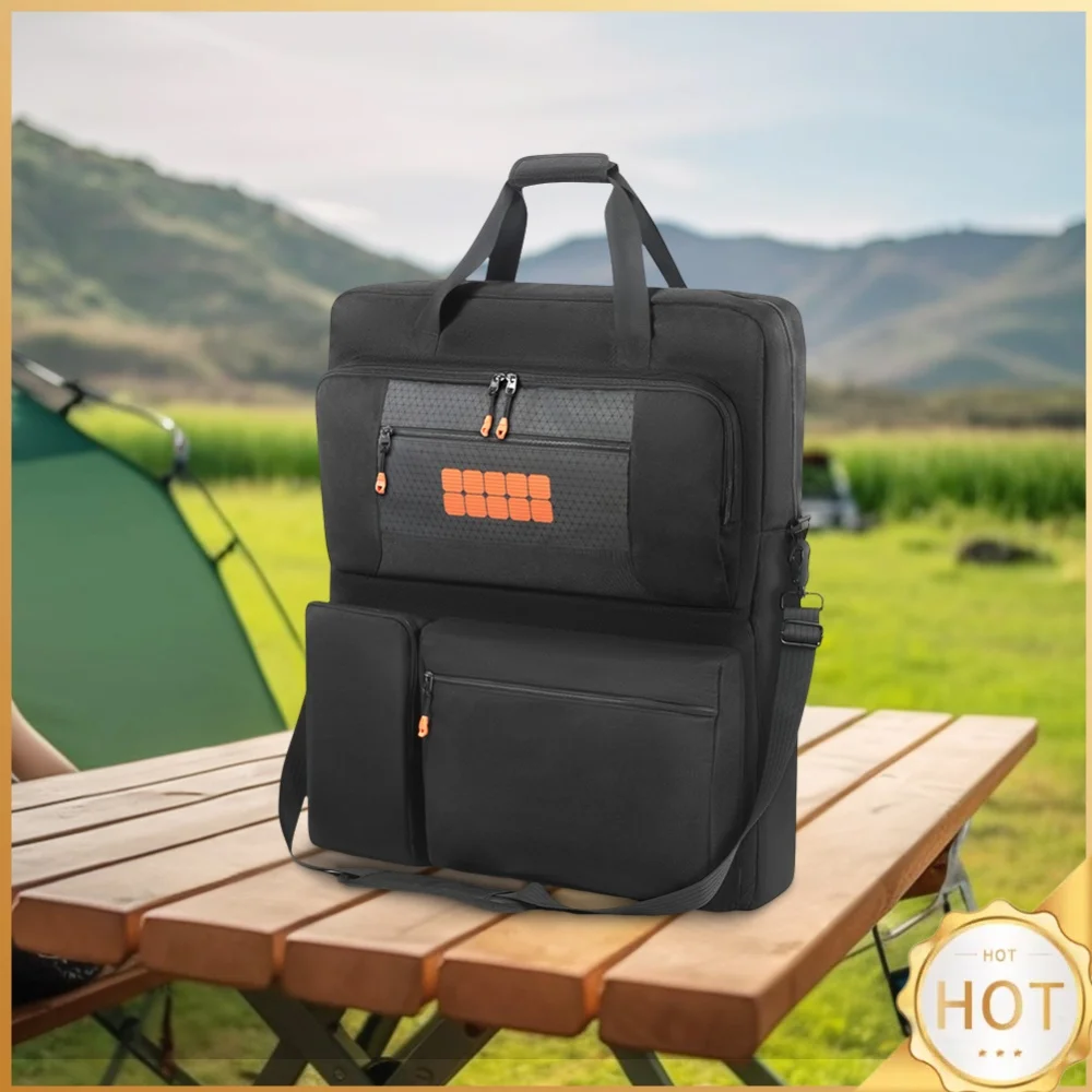 Solar Panel Storage Bags with Shoulder Straps Padded Travel Solar Panel Organizer Multi-Pocket for Bifacial/ZOUPW 100W 200w 220w