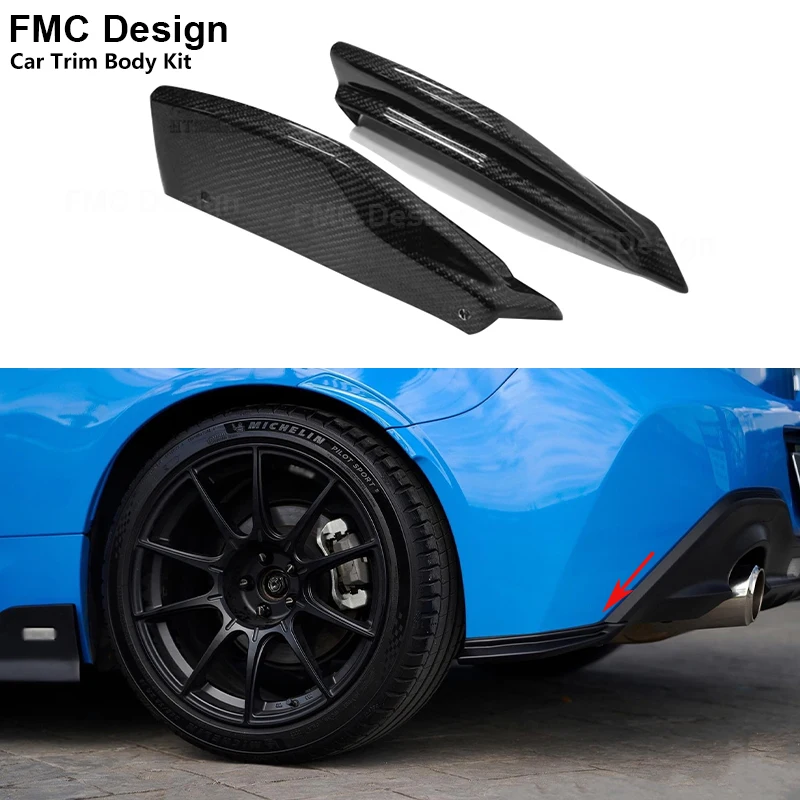 Carbon Fiber Car Rear Bumper Splitters Lip Diffuser Canards Flaps Apron For Toyota GR86 BRZ ZD8 2022-2023 Parts Body kit