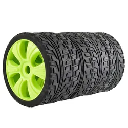 4Pcs RC 1/8 Nitro Buggy Remote Control Car HSP 100*43mm HUB HEX 17mm Rubber Tyre Tires & Wheel Rim Foam Inserts