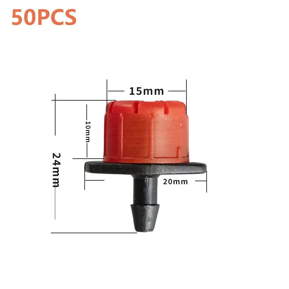 50PCS New 360 Degre Water Dropper Head Garden Watering Adjustable Irrigation Drippers Irrigation Adjustable Sprinkler Flow Head