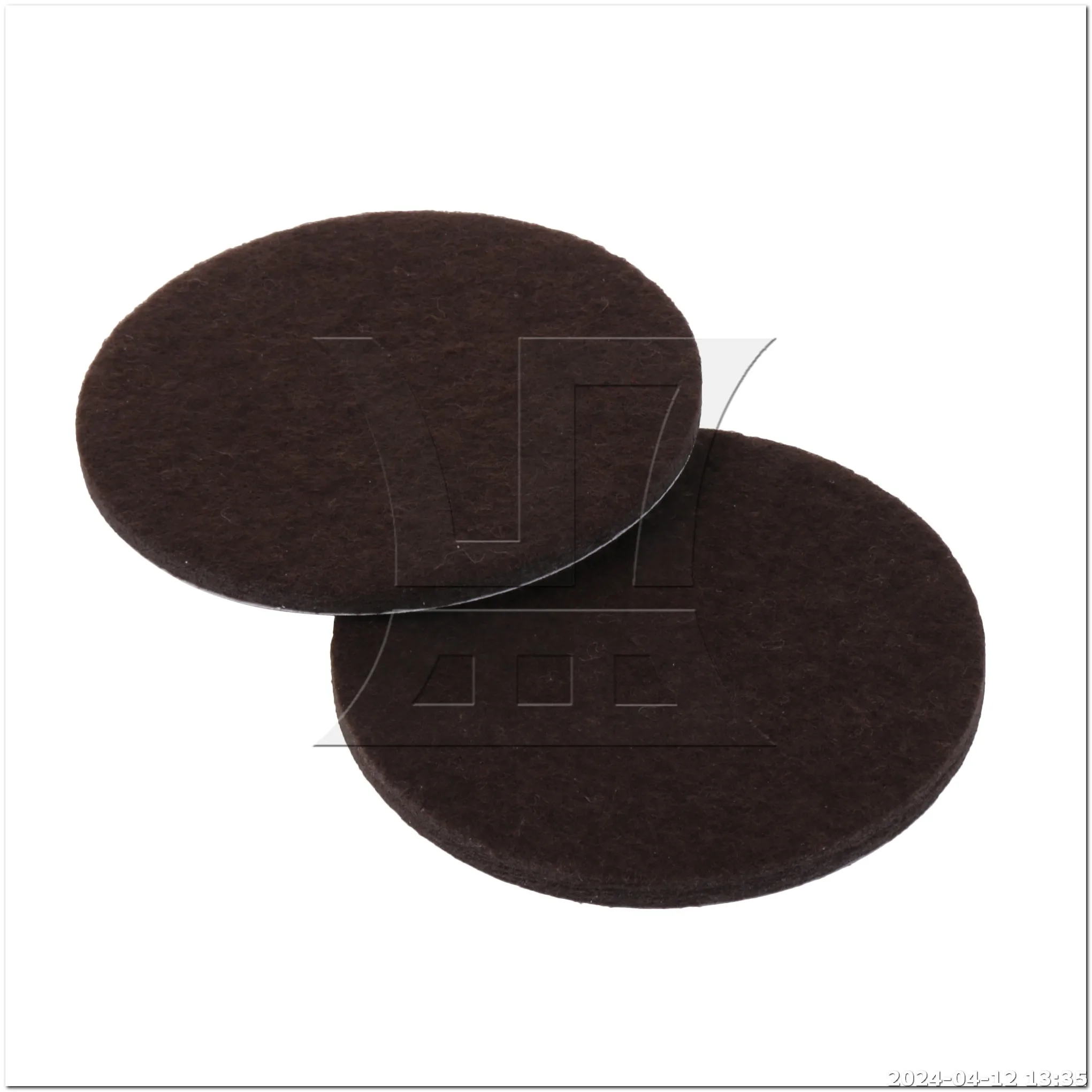 BQLZR  16 Pcs Brown Furniture Feet Felt Pad 3.35inch Diameter Self Adhesive