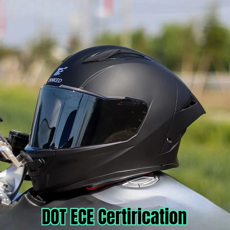 New TANKED Motorcycle Sport Bike Helmets DOT ECE2206 Cosas Double D Street Capacete Moto Hemets For YAMAHA YZF-R3 R1