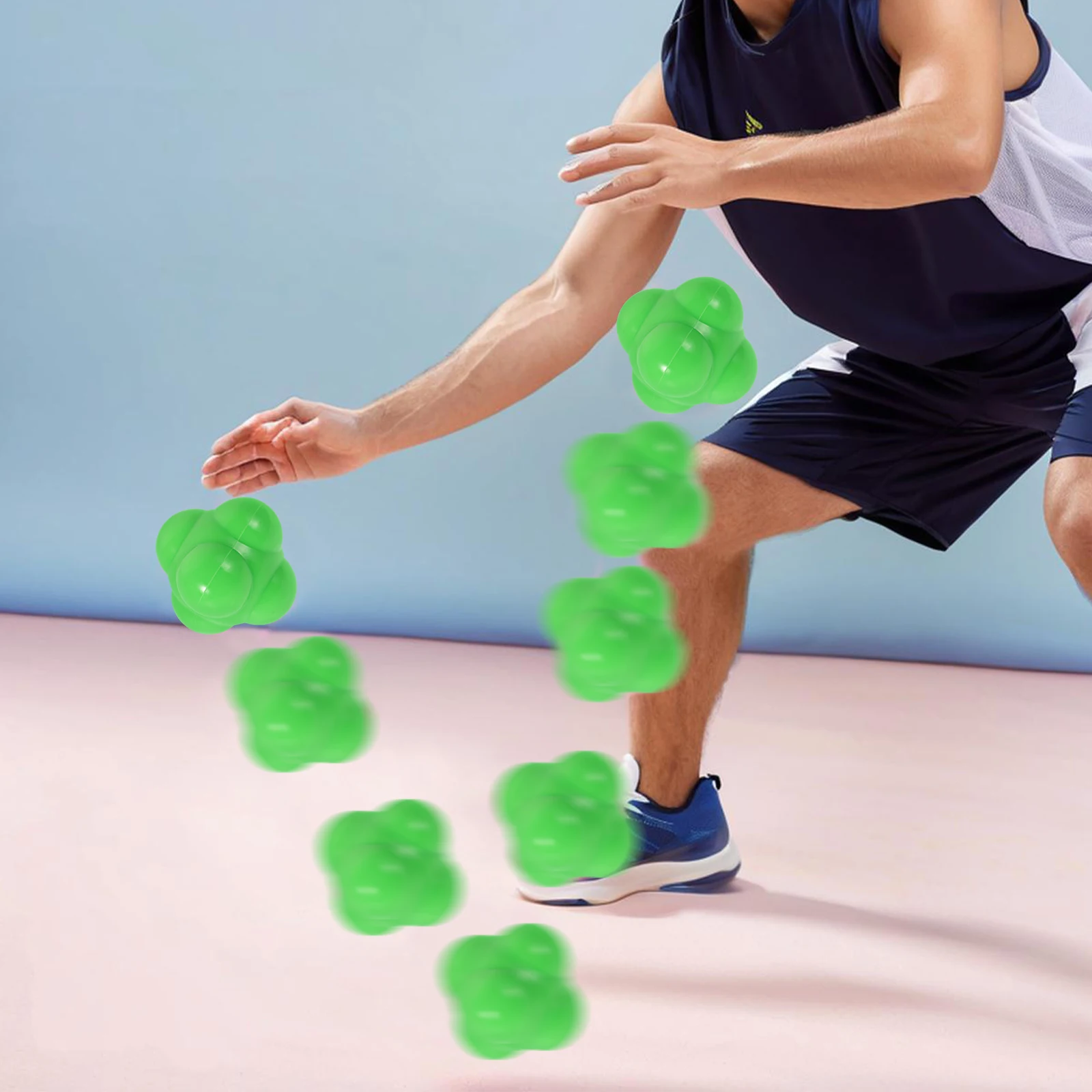 Sechseckiger Agile Ball Curving Trainer Hand-Auge-Koordination Agility Silica Gel Reaktion Geschwindigkeit Trainingsgerät