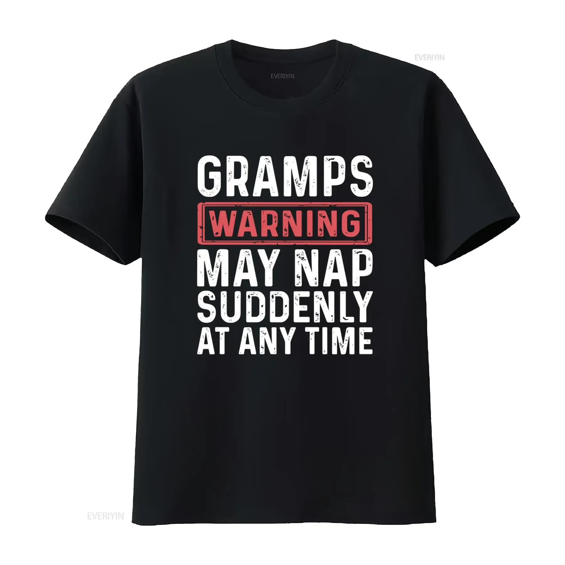 Funny Gramps T Shirt Warning May Nap Suddenly At Any Time Perfect for Father's Day Dad or Grandpa vintage Washed Breathable